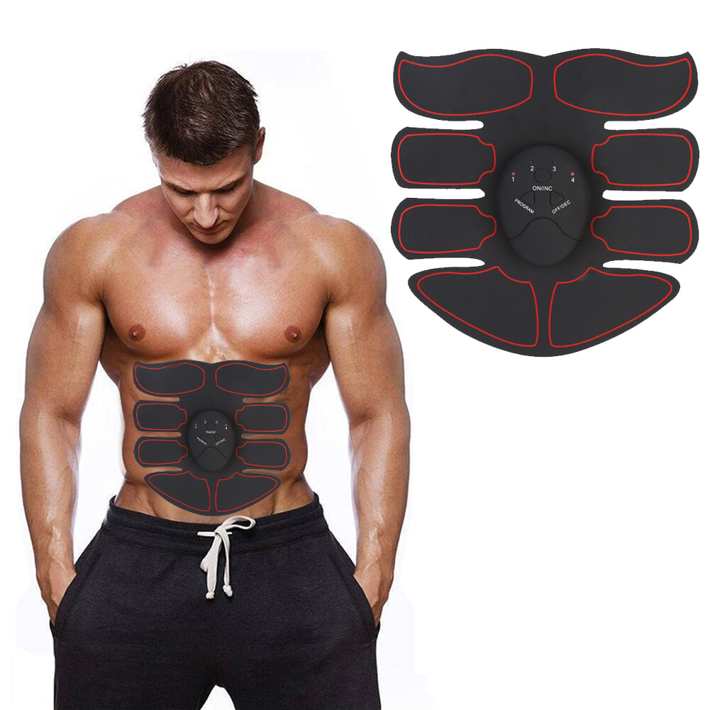 EMS Intelligent Strength Training Patch (1 Abdomen + 1 Main) (Black + Red)
