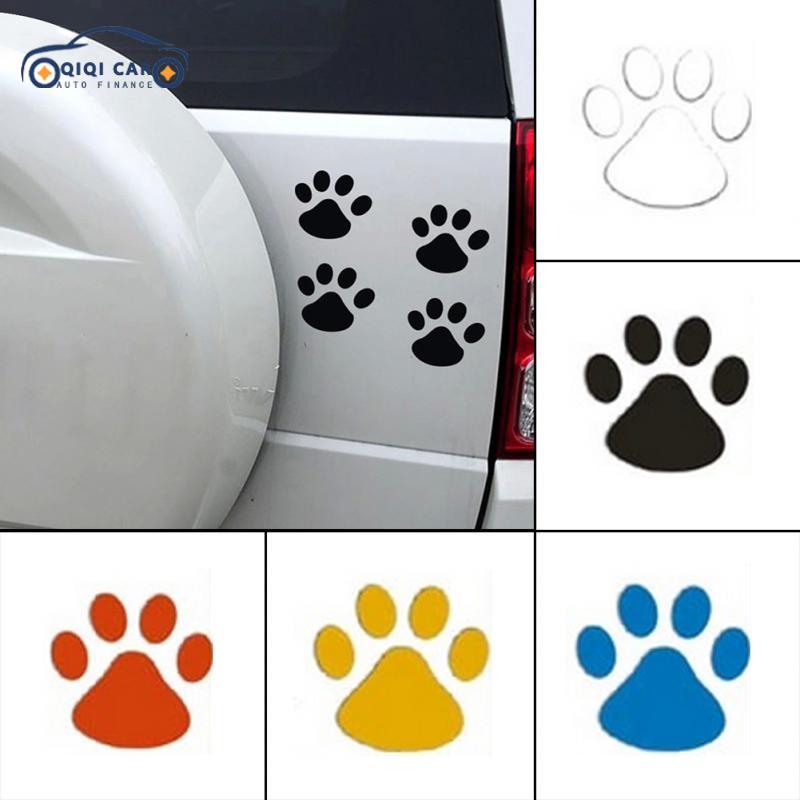 QIQI 4pcs/set Funny Creative Dog/Cat Paw Decoration Decals Car Stickers Full Body Styling Sticker