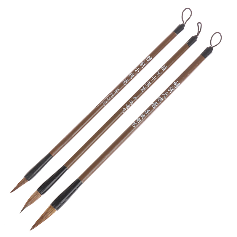 Blowing 3PCS Assorted Size Chinese Calligraphy Writing Brush Pens for Students