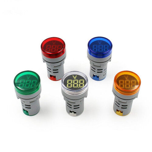DM Vôn Kế Hiển Thị Kỹ Thuật Số LED AC 20-500V Đèn Tín Hiệu Chỉ Báo Đồng Hồ Đo Điện Áp