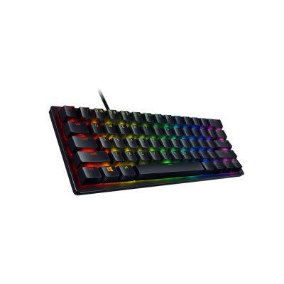 Razerคีย์บอร์ดแมคคานิคอลขนาดเล็กรุ่นHunting Sman,คีย์บอร์ดRGBมีสาย61ปุ่มสวิตช์แบบลิเนียร์ออปติคอลสำหรับคอมพิวเตอร์แล็ปท็อป