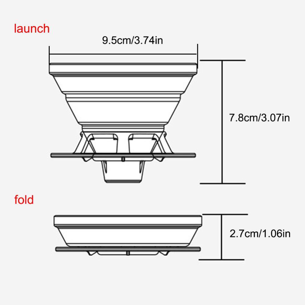 Xách Tay Có Thể Gập Lại phin cà phê Thực Phẩm Cấp Silicone cà phê tái sử dụng phin cà phê Phụ Kiện Bộ lọc Cho cốc đựng bánh giấy lọc