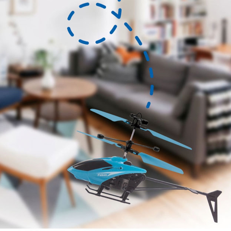 Hand Induction Remote Control Helicopter With Light Kid Toy Cool Boy Gift