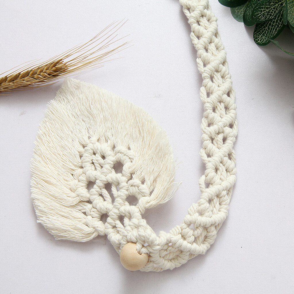 Baoblaze Boho Curtain Tiebacks Cotton Macrame Curtain Holder Curtain Drawstring Cotton Rope Holdbacks Tiebacks Curtain Clips Holder for Home Decor