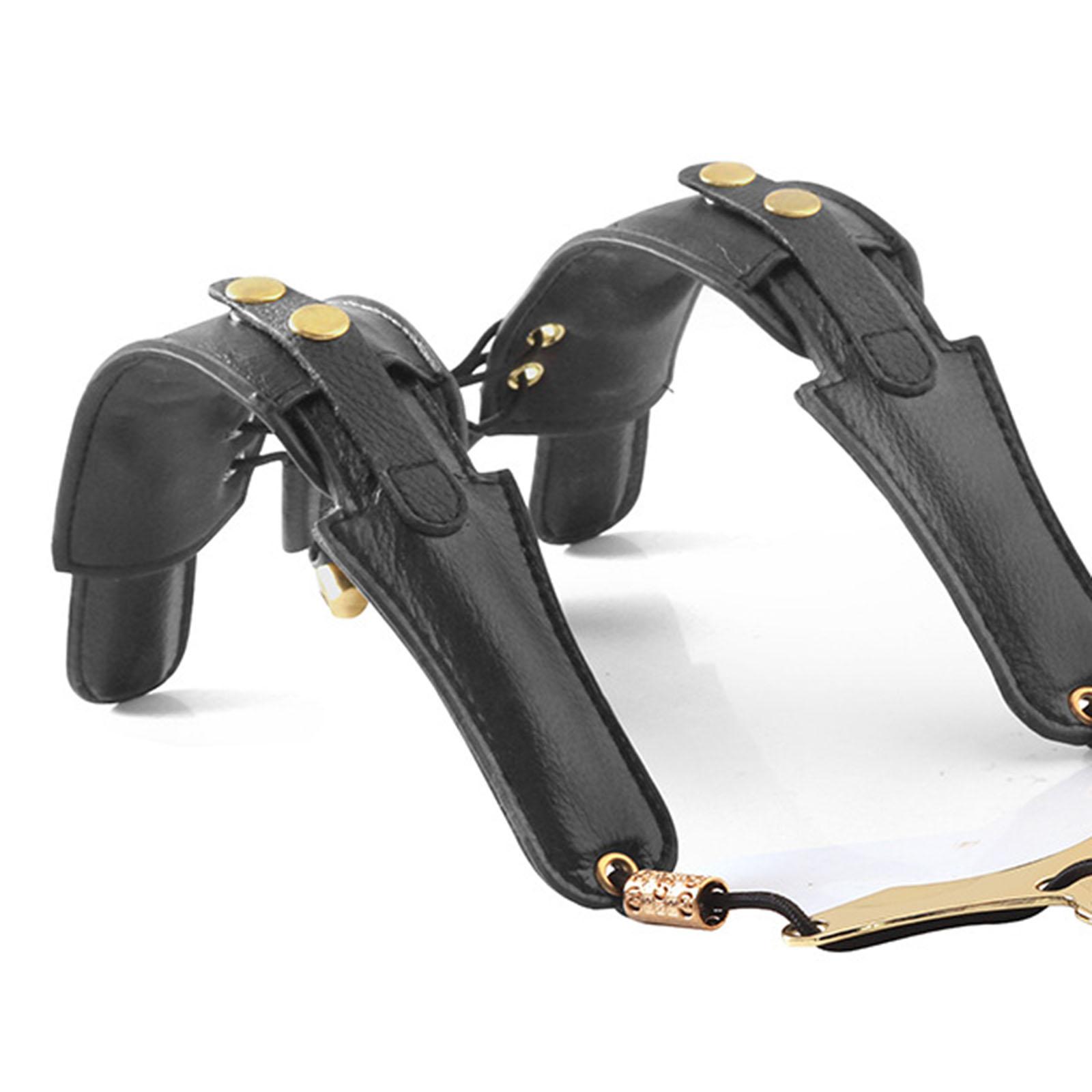 Baoblaze PU Leather Saxophone Shoulder Strap Adjustable for Alto / Tenor / Baritone Saxophone