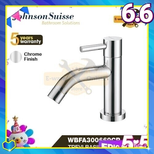 Johnson Suisse Trevi 1/2" Basin Pillar Tap (Extended Spout) Wash Tap