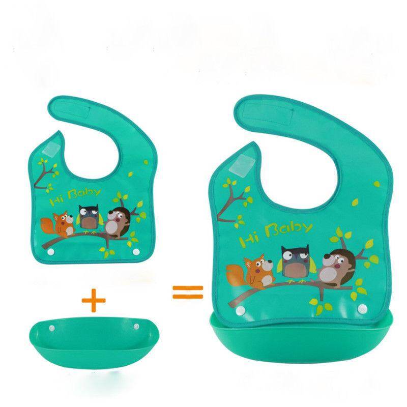 plastic bib with food catcher