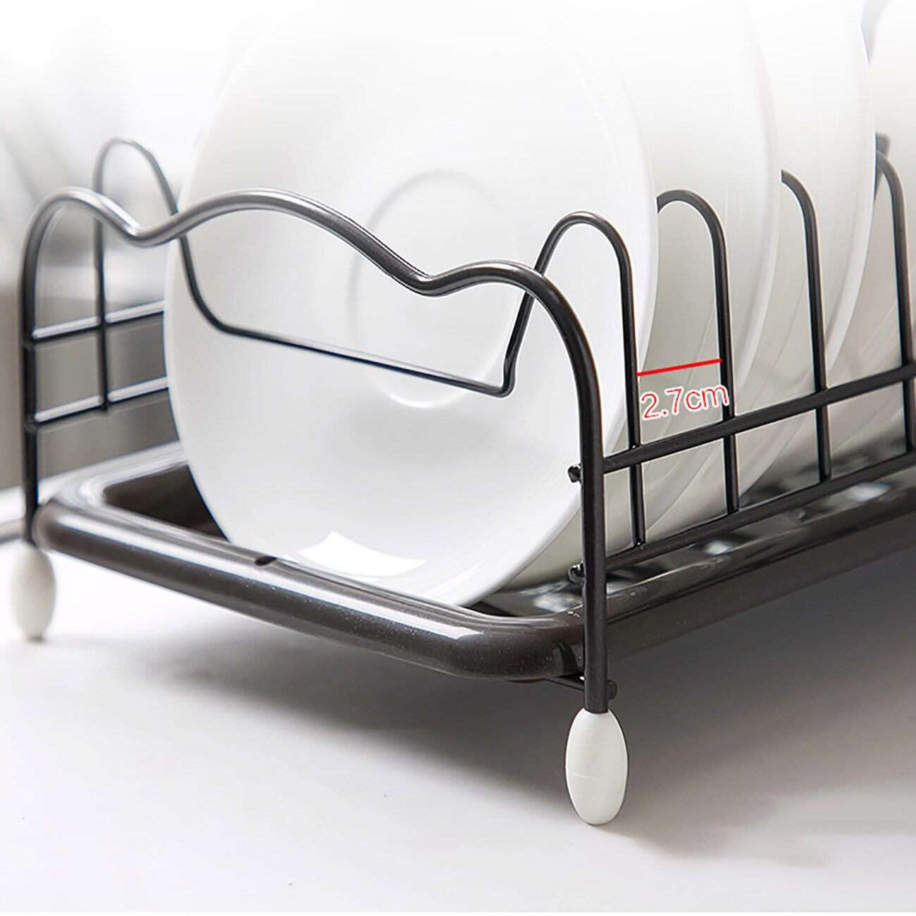 CNMF Iron Dish Rack Bowl Plate Storage Rack Sink Accessories Kitchen Organizer Space Saver