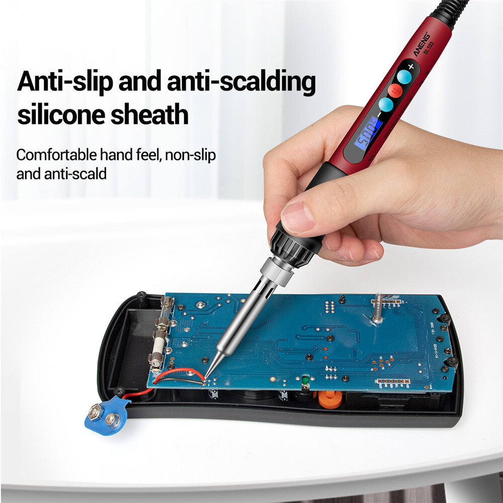 diymore [Chính Hãng 100%]  Mỏ Hàn Điện Lõi Nhiệt Bên Trong Bằng Gốm Có Thể Điều Chỉnh Nhiệt Độ Màn Hình Kỹ Thuật Số Thông Minh SL103 60W