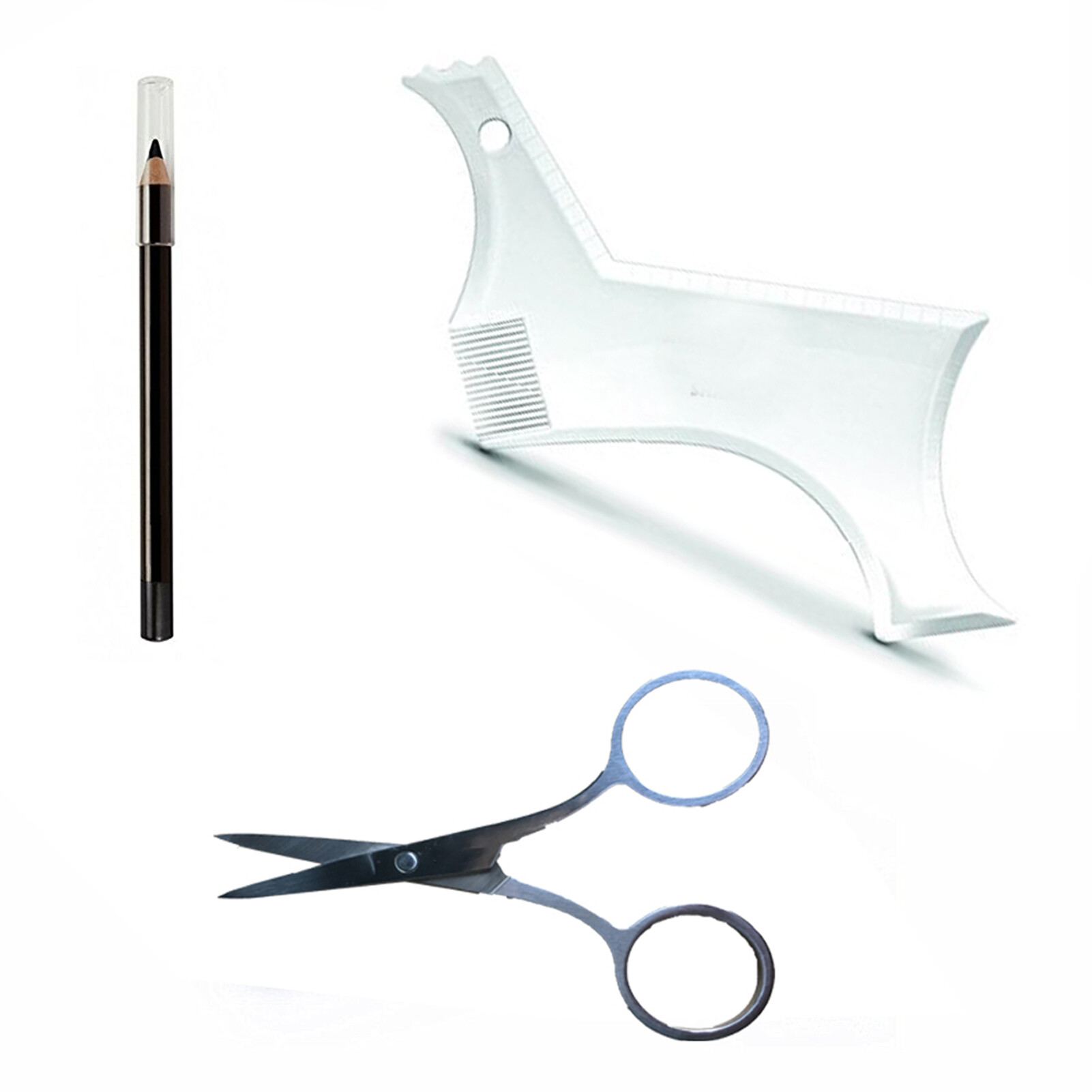 Edmundh Beard Shaper Precise Position Convenient Plastic Multi-liner Beard Shaper Template for Family Great Beard Shaping