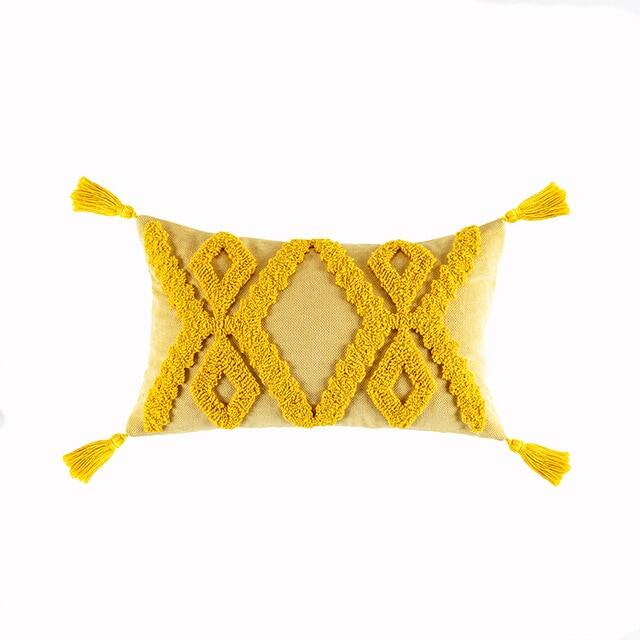 yellow boho pillow