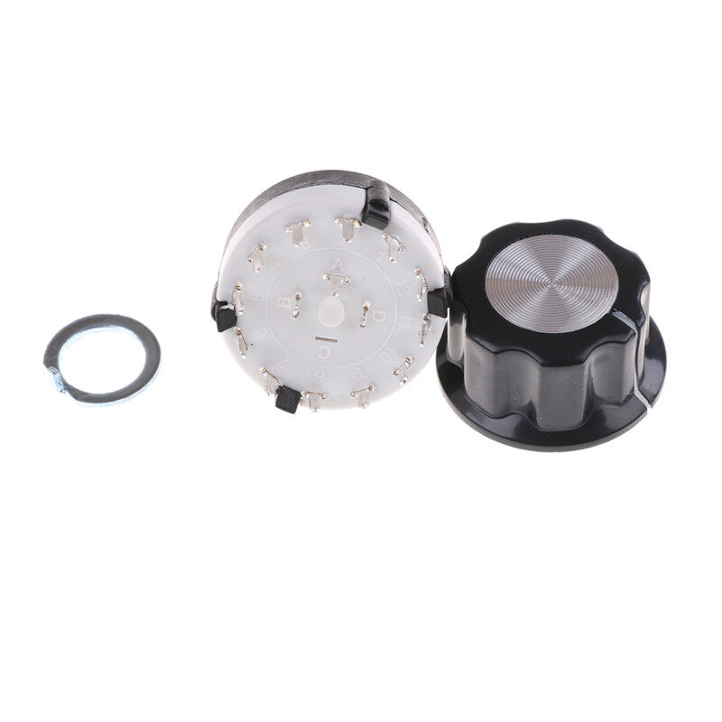 qinyu KOKO RS26 Rotary Channel Selector Switch 1 Pole Position 12 Selectable with Knob