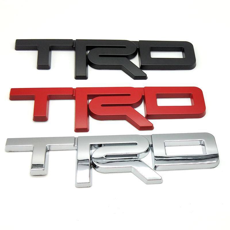 1 Piece Metal Car Sticker For Toyota Corolla Camry Highlander Crown RAV4 Levin Vios Innova Wish Fortuner Altis Rush Vigo 3D Metal Car Sticker For TRD Logo Auto Badge Decoration Accessories