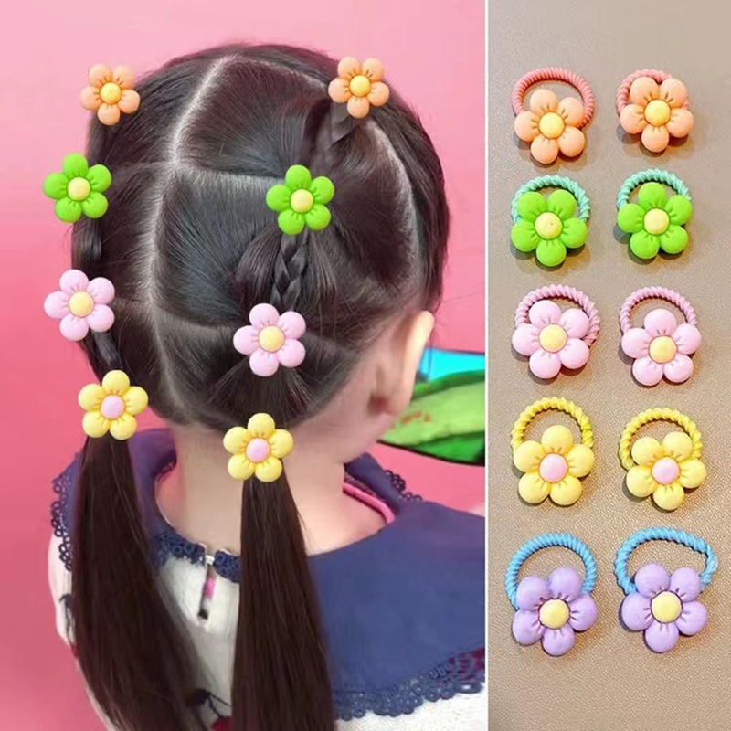 IQANGEL Childrens leather bands Non-invasive hair Girls rubber bands ...