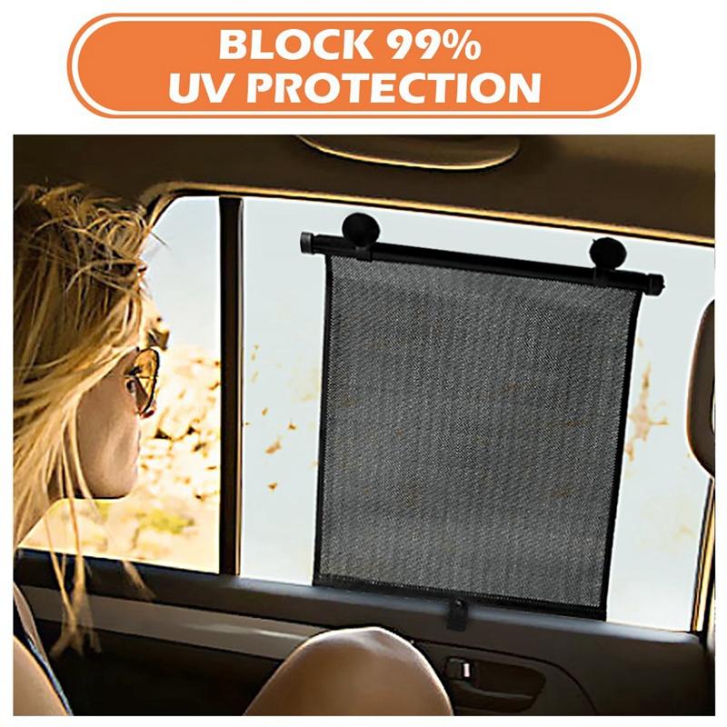 Car Side Window Sun Shade [2 Pack] Universal Car Window Roller Shade ...