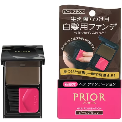 SHISEIDO Prior Hair Foundation Dark Brown Foundation for Gray Hair Hair Coloring