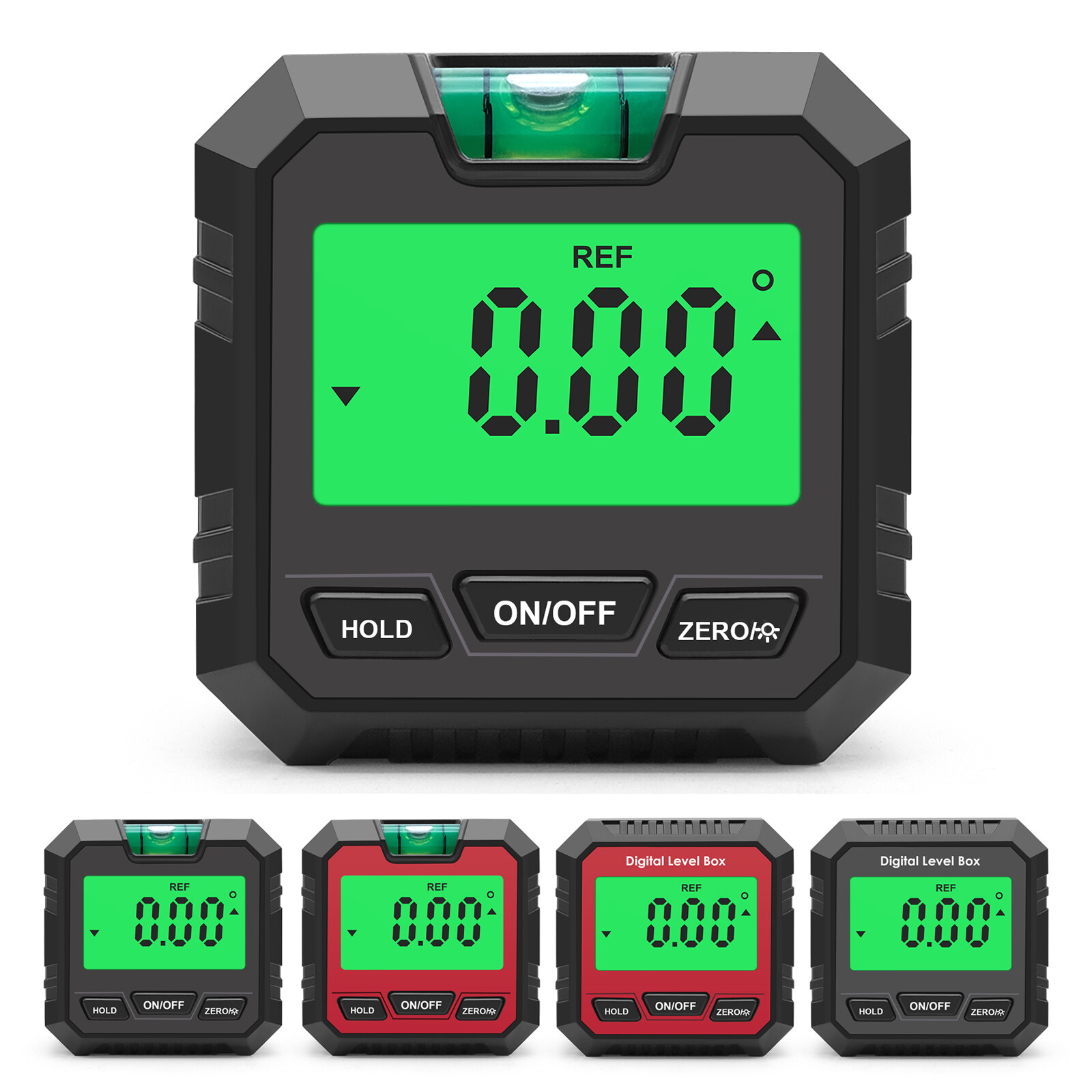 Mini Digital Inclinometer Protractor/Inclinometer/Level 3 IN 1 Angle Finder Angle Meter/Bevel Gauge 90° Gauge Digital Level Box for 4 x 90 Degree Measuring Range