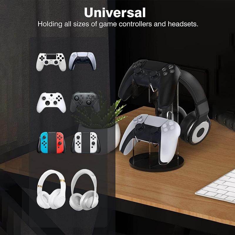 Phổ Tay cầm chơi game chủ pha lê Acrylic Gamepad hiển thị đứng Gamepad Khung giá đỡ Rack cho PS4/5 cho chuyển đổi