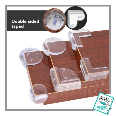 ACEVE DREAM READY STOCK Malaysia (1 Pc) Soft Transparent PVC Corner Protector Kids Baby Safety Edge Guard Table Desk Cabinet Protection Angle