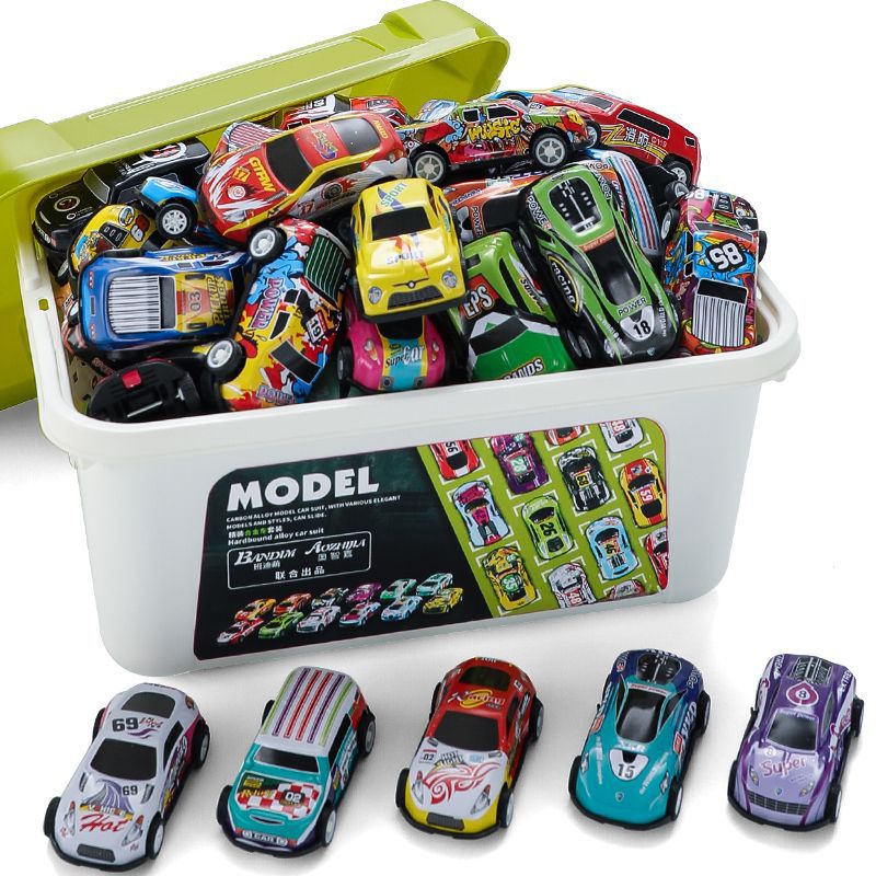 Kmoist 20/30/50pcs Mini Pull Back Car Set Toy Assorted Plastic Fire Truck City Cars Pull-back Vehicles Toys for Girls Boys Kids Child Party Favors