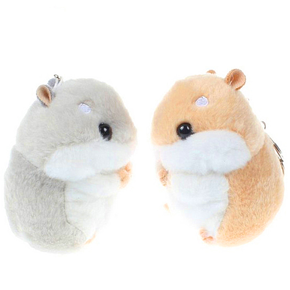 Cute Plush Hamster Pendant Key Chain Clasp Key Ring Keyring Handbag Car Decor