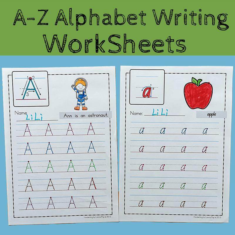 26 Letters A-Z Alphabet ABC Practice Worksheets Activity Passages ...