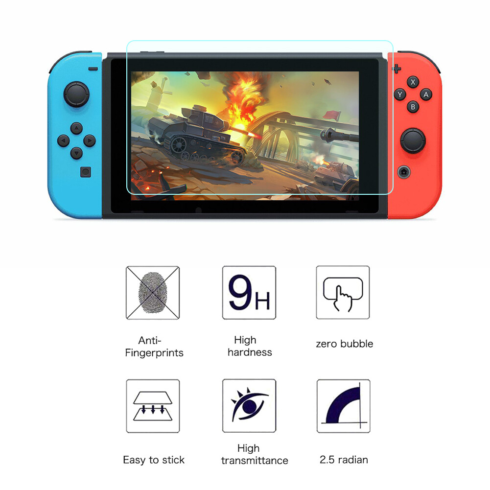 Glass Protective Film Cover Fit OLED Game Console Screen Protector Practical Accessories