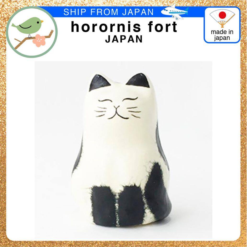 Made in Japan Washi craft nora Cat White and black handmade Japanese