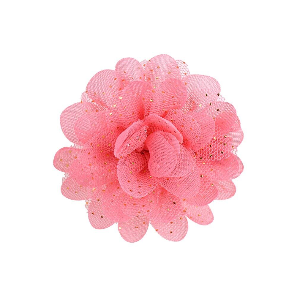Kidsbows 1 Piece New Chiffon Flower Hair Clip Solid Hairgrips For Kids Girls Boutique Handmade Barrettes Daily Headwear Hair Accessories