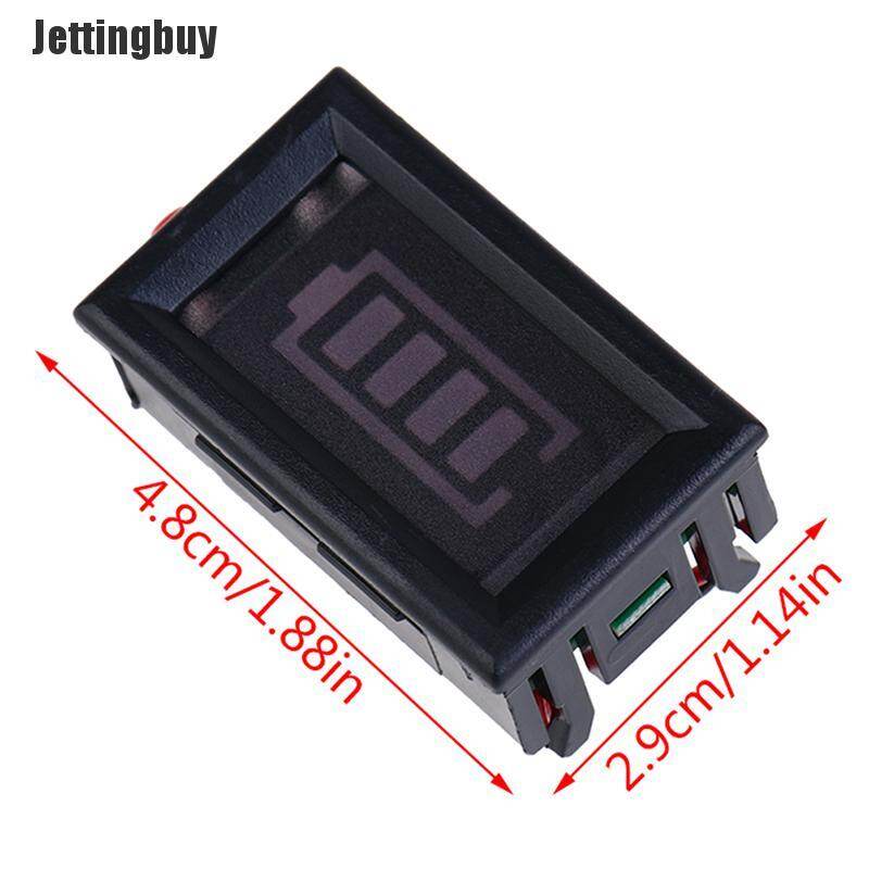 Jettingbuy 3S 12.6V Lithium Battery Capacity Indicator Voltmeter Module Blue Display