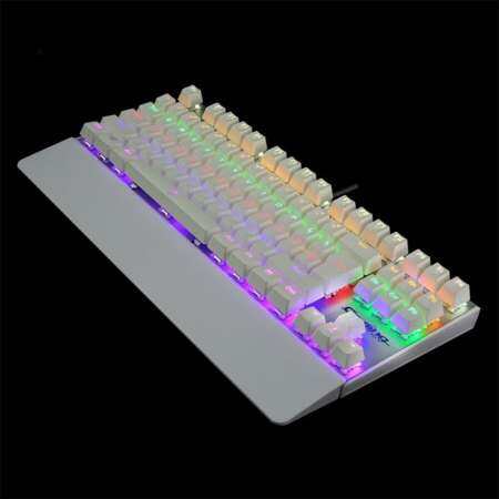 Bokeda Store อัจฉริยะ High - Tech ขายดี!!! คีย์บอร์ดแบบกลไก Blue SWITCH คีย์บอร์ดทนทาน 87 คีย์ 10 โหมดแสงด้านหลังคอมพิวเตอร์กีฬา