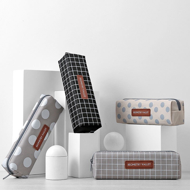 【ZNBY】Cute, Fresh, Canvas Pencil Case, Multifunctional Large-capacity Pencil Case for Elementary and Middle School Students, Stationery Box