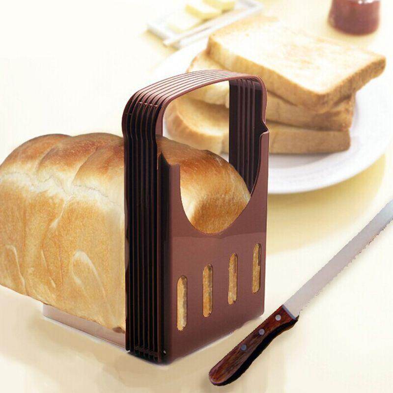 Adjustable Bagel Bread Slicer Toast Loaf Cutter Sandwich Slicing Tool Folding Maker Kitchen Appliance Gift Easy to Use