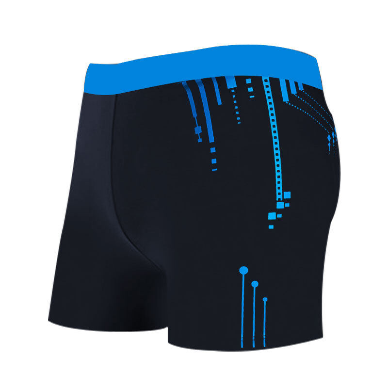 Hanlu Men's swimming trunks boxer briefs breathable and quick drying great elasticity fashionable swimming trunks