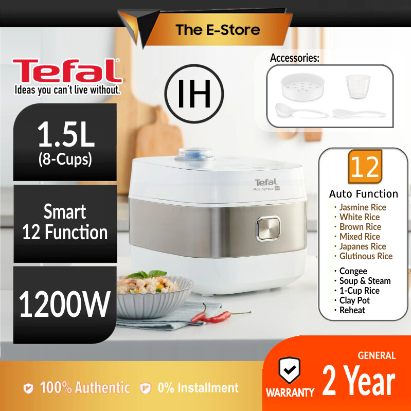 [12 Functions] Tefal (1.5L/8 Cups) Rice Xpress IH Smart Rice Cooker