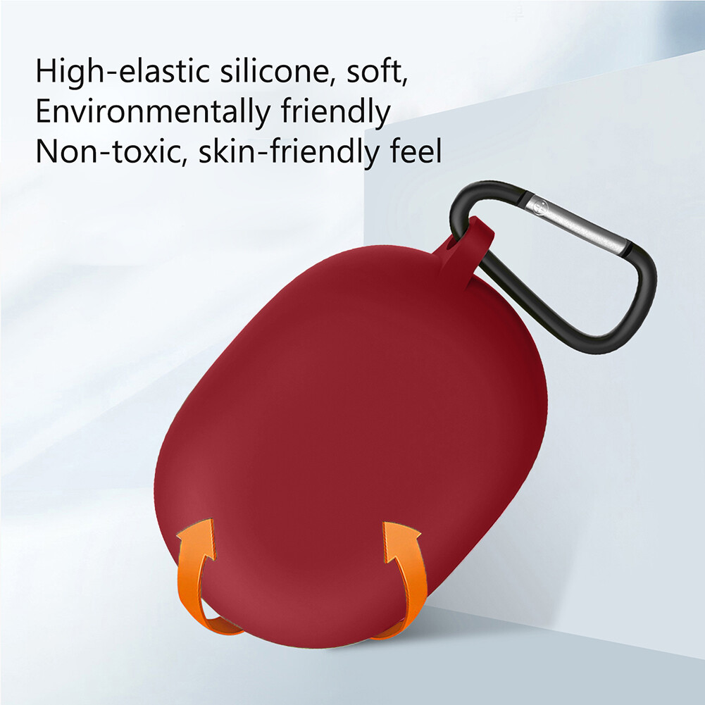 Soft Silicone Earbuds Protective Case Bag w/ Hook for Beats Studio Buds