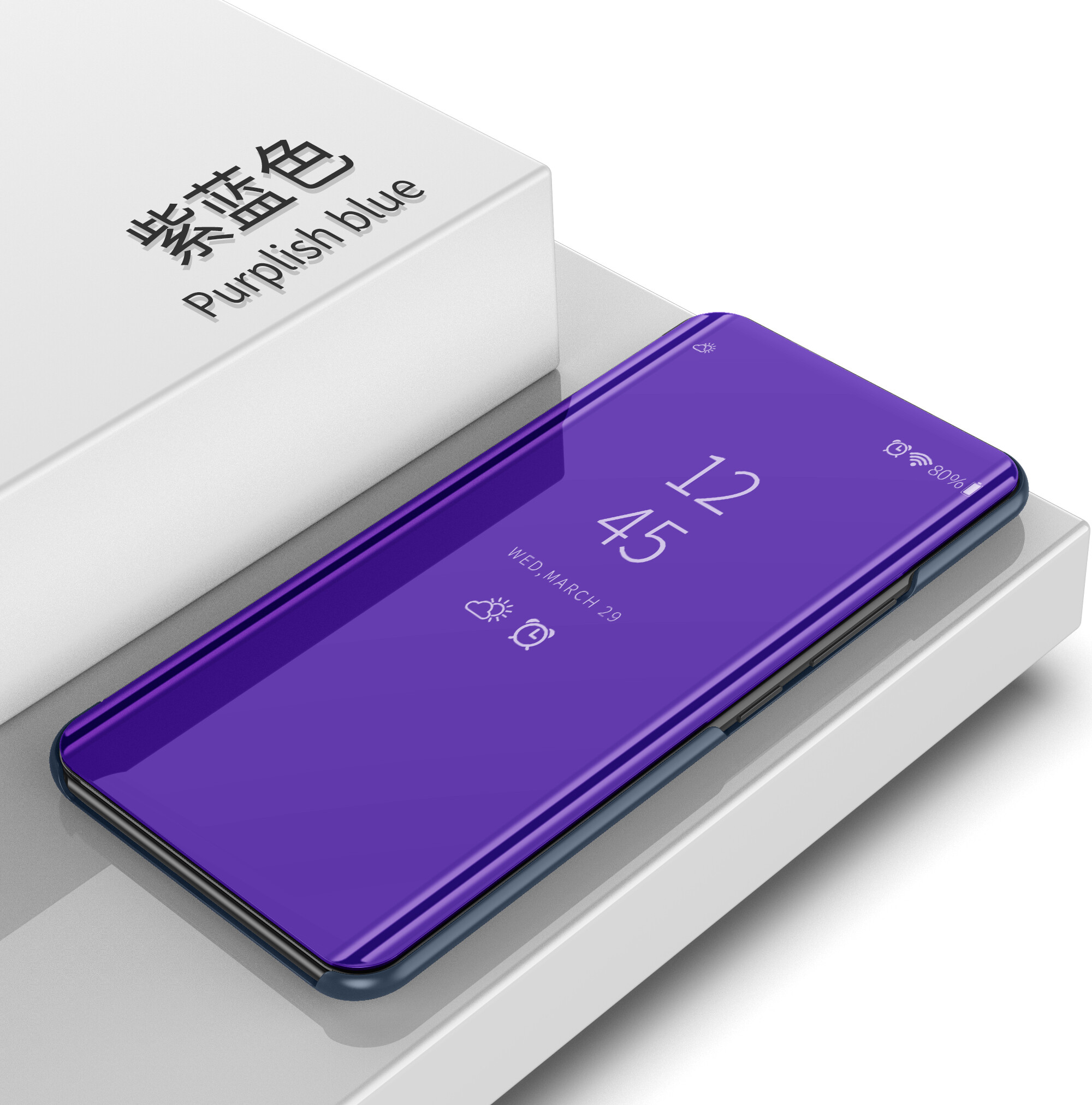 Xiaomi mi cc9 pro case shockproof smart mirror clear view phone cover xiaomi cc9pro hard flip leather case