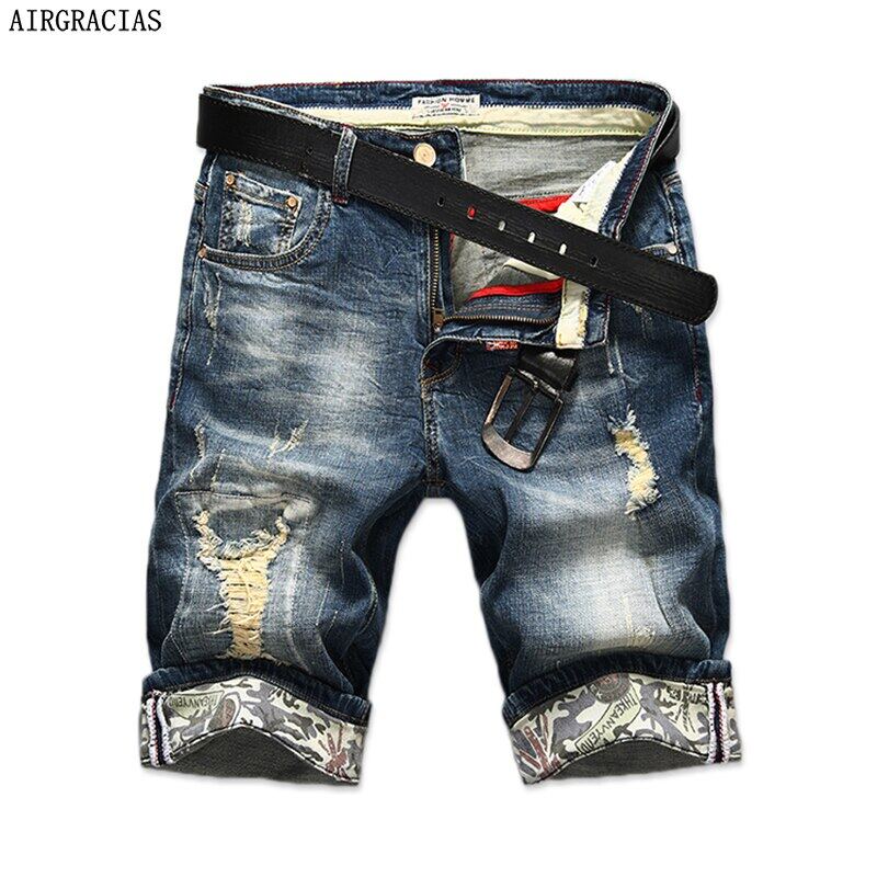 mens ripped short jeans