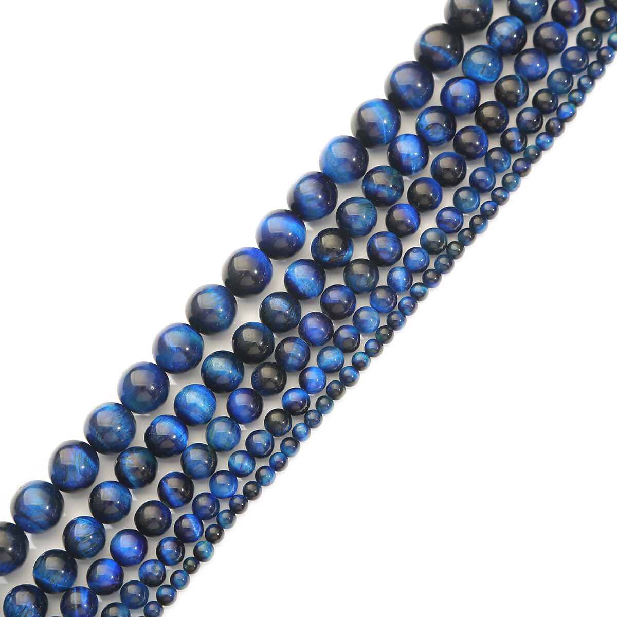 4/6/8/10/12mm Natural Stone Beads Blue Tiger Eye Loose Round Beads For Jewelry Making DIY Bracelet Necklace Earring Jewelry Accessories About 15''（38mm）