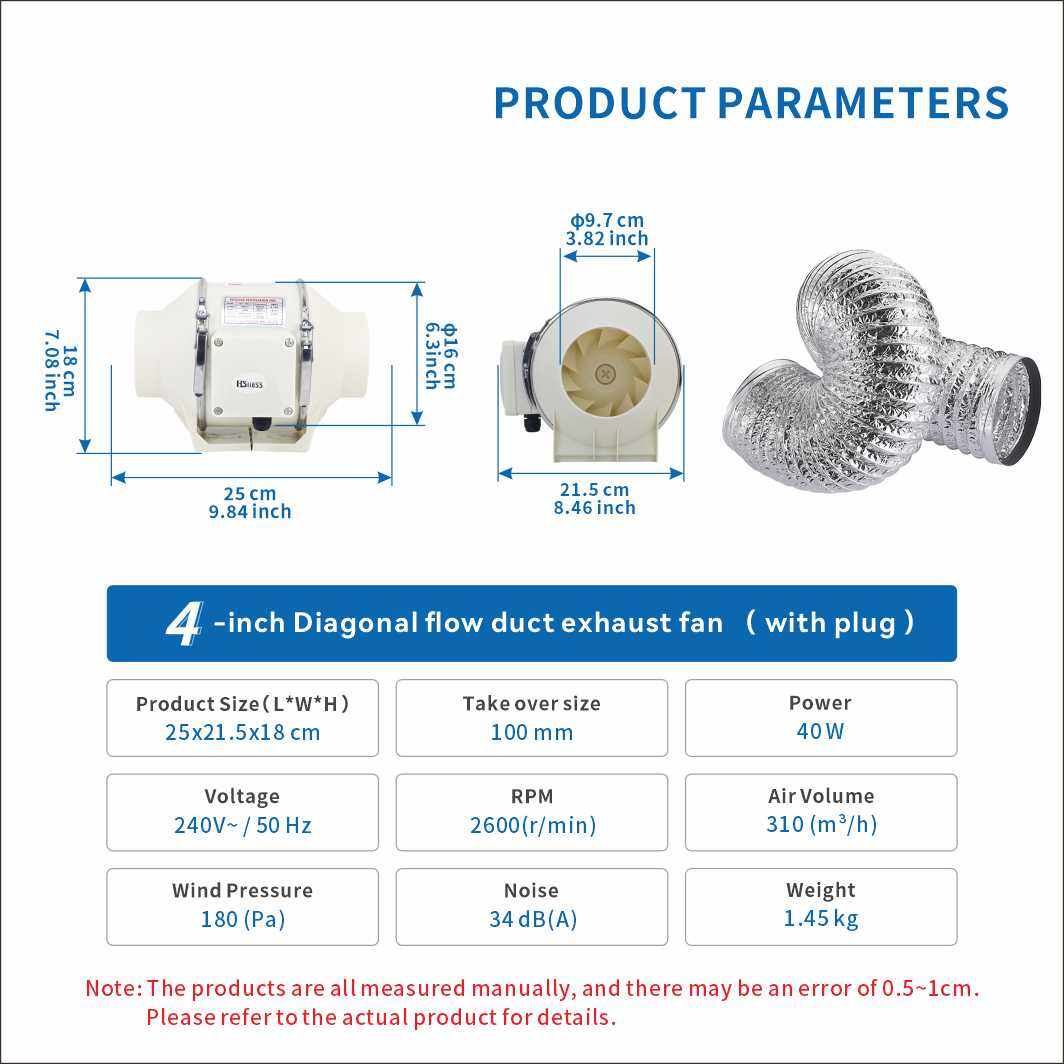 BSBOSS 4 inch 6 inch 8 inch diagonal flow pressurized duct fan bedroom  living room toilet kitchen guest room Exhaust Fan Local Supplier Warranty  Fan - Lazada | Lazada