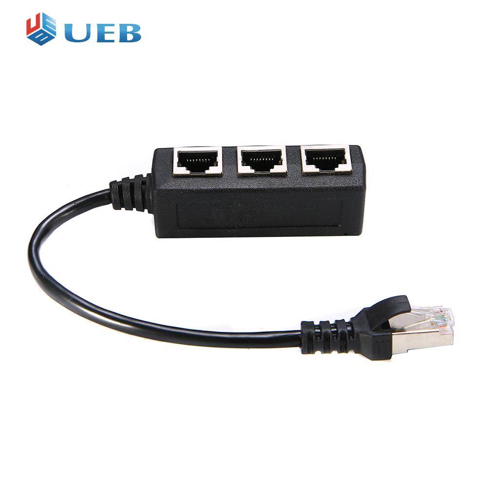 RJ45 Ethernet Cable Splitter 1 Male to 3 Female Port Connector LAN Network Plug Adapter Accessories