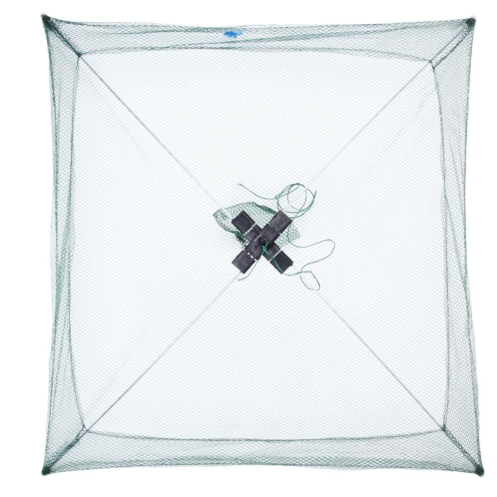 Portable Folding Square Fishing Net Fish Network Crab Shrimp Cage Mesh Trap
