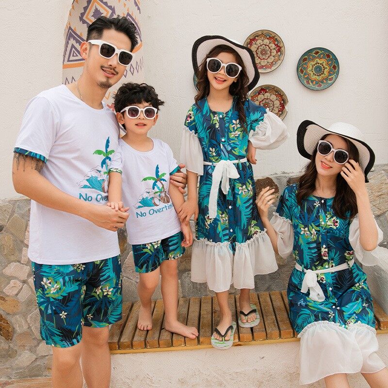 Summer Family Matching Clothes Mother 