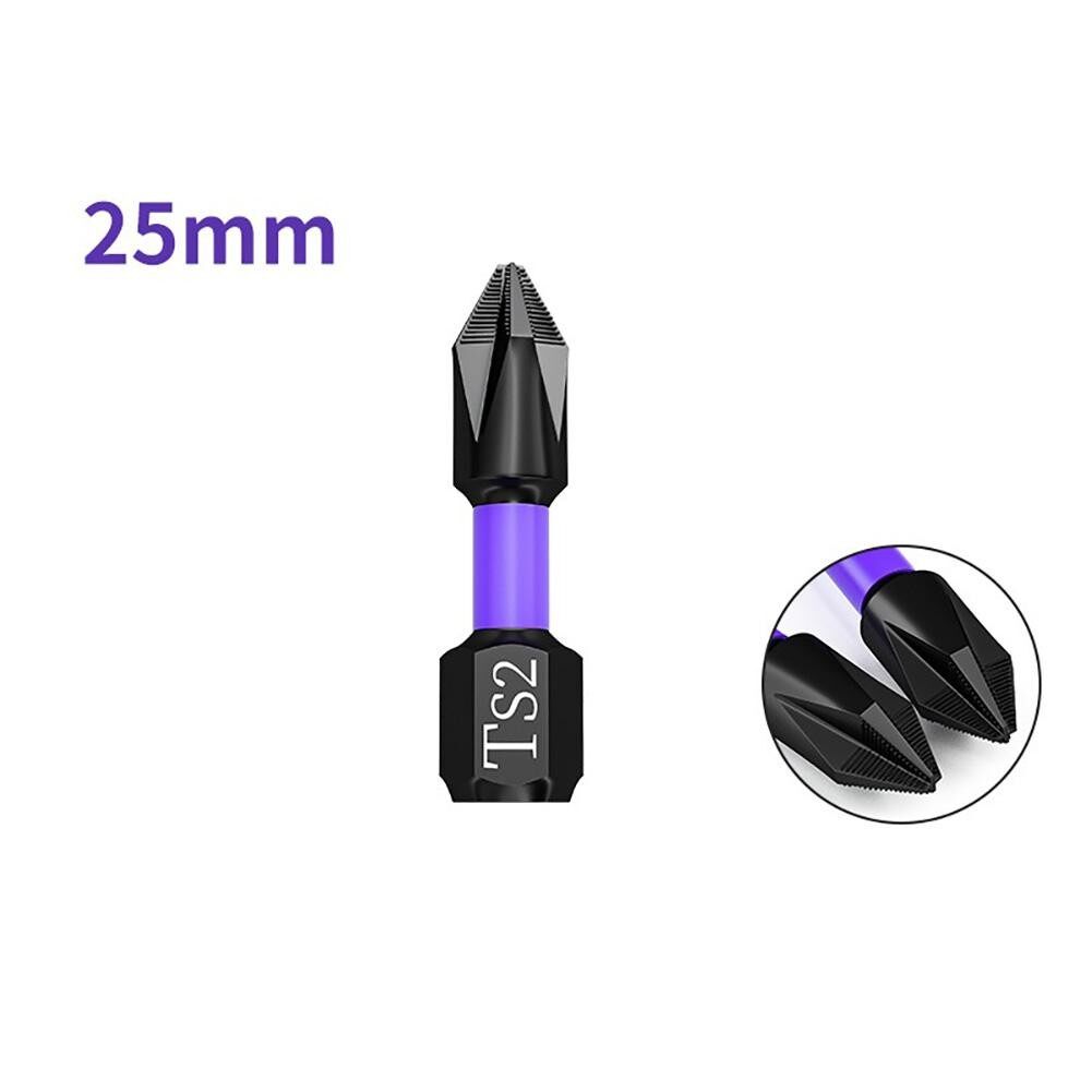 5PCS Non-slip PH2 Magnetic Batch Head Cross Screwdriver Impact Drill Bit 25-90mm