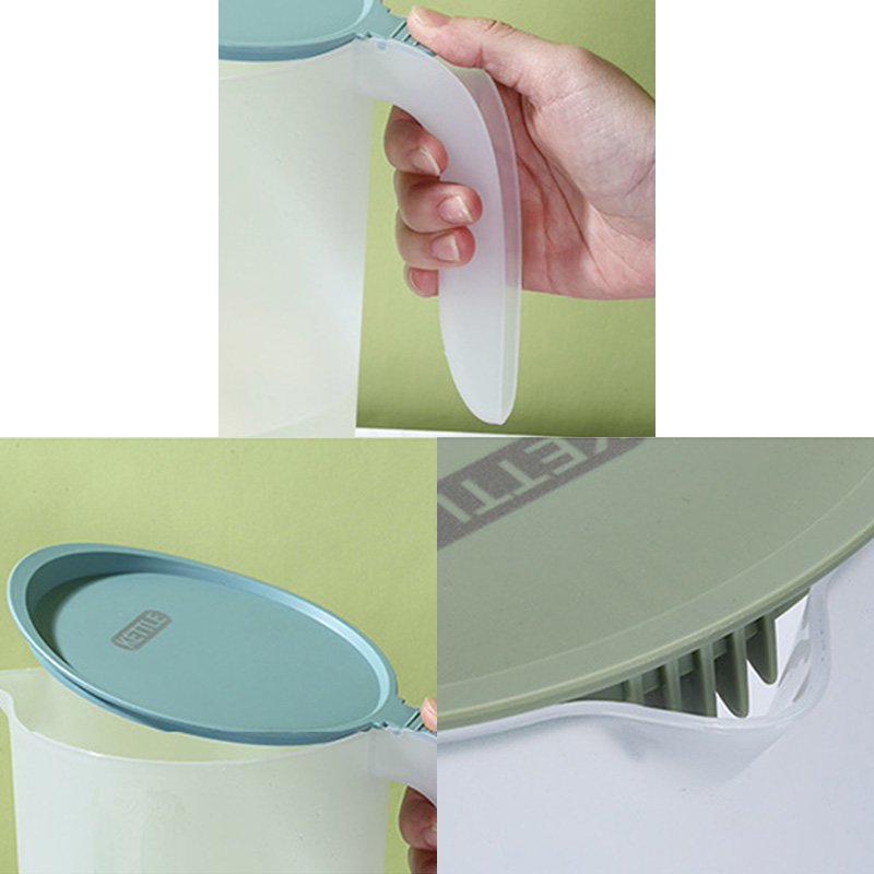 plastic thickened large-capacity cold kettle cup set household flip-top cold kettle juice milk teapot with scale