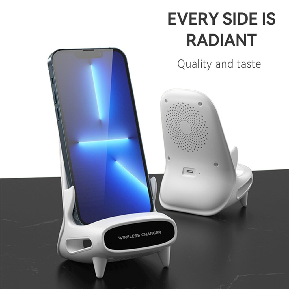 Zeallion Đế Sạc Để Bàn Không Dây 15W Đế Sạc Nhanh Type C Cảm Ứng Cho iPhone Samsung Xiaomi Vivo Oppo Trạm Sạc Điện Thoại