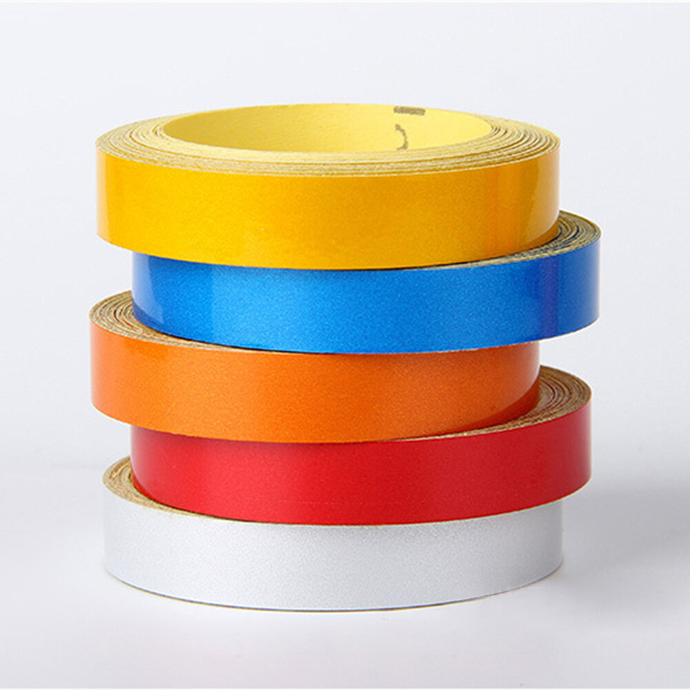 Red-5mx1cm Nhãn Dán Phản Quang Phát Sáng Xe Máy Cuộn Băng Phản Quang Sáng