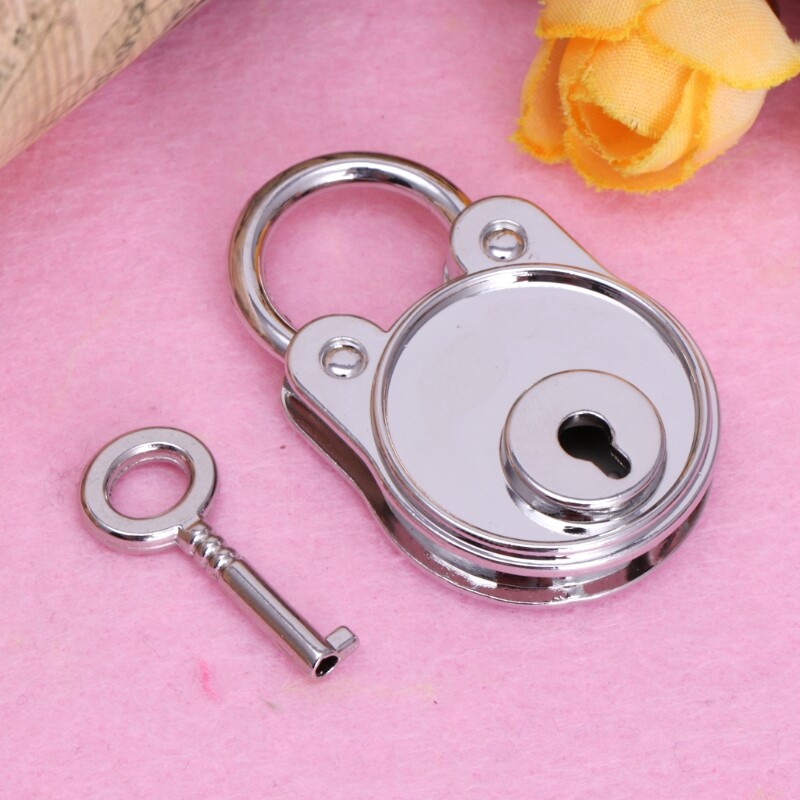 New Bear Vintage Cũ Phong Cách Cổ Mini Archaize Khóa Móc Chìa Khóa Với Chìa Khóa