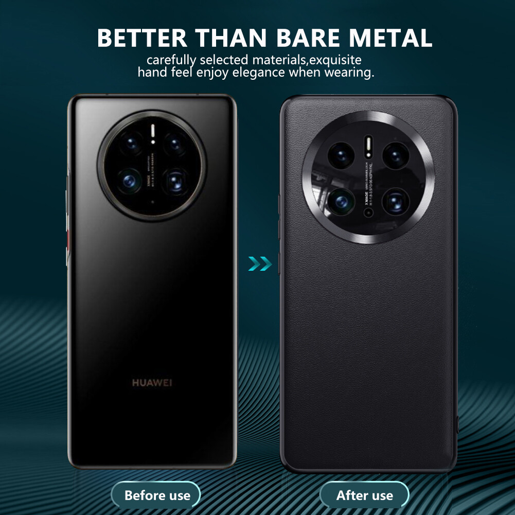 Leather Case for Huawei Mate 50 Pro Case Genuine Leather Shockproof Back Cover Hard Case Protective Capa for Mate 50E