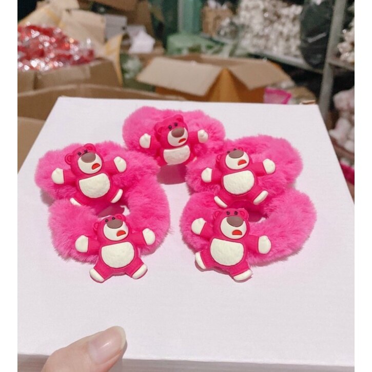 Dây buộc tóc gấu hồng lotso